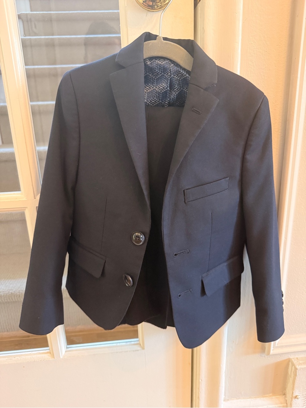 TALLIA Boys Navy Blue Sport Coat Blazer
